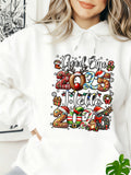 Women's Hoodie Colorful Festive Candy Theme With Stars And Gifts Numbers Hoodie