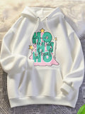 Women's Hoodie Ho Ho Ho With Sparkling Stars And Christmas Tree