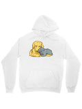 Men's Hoodie Warm Golden Creature Lying Among Soft Lovable Furry Companions Dog