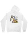 Men's Hoodie Playful Group Of Five Friendly Dogs Gathered Together