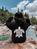 Women's Hoodie Intricate Tribal Patterns Surrounded By Flowing Lines Turtle