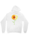 Men's Hoodie Colorful Petals With Lush Green Leaves And Radiant Sunflower