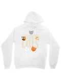 Men's Hoodie Happiness Comes From Surroundings Of Playful Cats