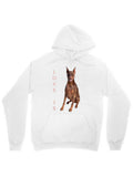 Men's Hoodie Love Is Playful Brown Doberman Sitting Under Soft Daylight Dog