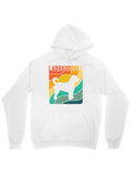 Men's Hoodie Labradoodle Retro Colorful Waves Silhouette With Sunshine Graphic Labradoodle