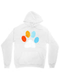 Men's Hoodie Colorful Pastel Shades With Vibrant Splash On Cute Paw Print