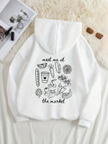 Women's Hoodie Meet Me At The Market With Fruit Bread And Carrot