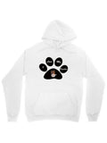 Men's Hoodie Love My Pawprint With Cute Brown Puppy Pawprint