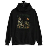 Men's Hoodie Feel Alive Spooky Halloween Night With Skeleton Pumpkin And Frog