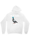 Men's Hoodie If It Flies It Spies Cartoon Pigeon Wearing Blue Cap