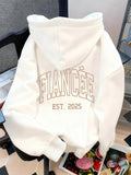 Women's Hoodie Fiancée Est 2025 Vintage Lettering With Cozy Modern Hoodie