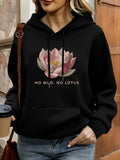 Women's Hoodie No Mud No Lotus Soft Pink Petals Over Tranquil Green Lotus Blossom