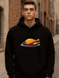 Men's Hoodie Roasted Poultry Served On A Festive Dinner Plate Surrounded By Herbs Chicken