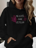Women's Hoodie Floral Vines With Artistic Heart Pattern Over Central Hoodie