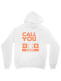 Men's Hoodie Call You Is Ready With Paw Print Motif Dog