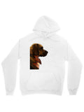 Men's Hoodie Warm Golden Light Shining On Gentle Sitting Dog