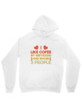 Men's Hoodie I Like Coffee My Greyhound And Maybe Three People Hearts Hoodie