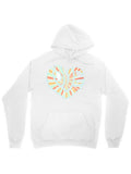 Men's Hoodie Radiant Pastel Rays Forming A Colorful Abstract Striped Heart