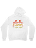 Men's Hoodie I Love Coffee Playful Colorful Message With Bold Heart Symbols Hoodie