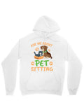 Men's Hoodie Ask Me About Pet Sitting Cute Dog And Cat With Paw Prints