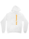 Men's Hoodie Dog Trainer Vertical Lettering And White Pattern With Modern Hoodie