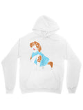 Men's Hoodie Playful Puppy Wearing Blue Sweater In A Whimsical Cartoon Dog