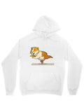 Men's Hoodie Balancing On A Wooden Board Adorable Brown Hamster