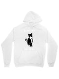 Men's Hoodie I Love My Tuxedo Cat With Playful Tail And Curious Eyes Cat