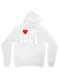 Men's Hoodie Love My Rescue Dog Bold Letters With Red Heart Hoodie