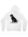 Men's Hoodie Dog Groomer Love Silhouette Of Sitting Dog With Clean Lines