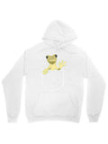 Men's Hoodie Playful Yellow Gecko Peeking Out From A Simple Front Pocket Hoodie