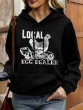 Women's Hoodie Local Egg Dealer Hen With Eggs And Nest Among Farm Produce