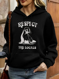 Women's Hoodie Respect The Locals Relaxed Oceanfront Seal Under Gentle Sunlight