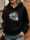 Women's Hoodie Shimmering Disco Ball With Gleaming Silver Stars Surrounded By Starlight Sphere