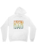Men's Hoodie Husky Dad Vintage Gradient Block Letters With Silhouetted Dog Hoodie
