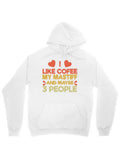 Men's Hoodie I Like Coffee My Mastiff And Maybe Three People Surrounded By Playful Hearts Text