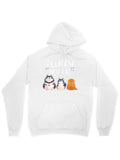 Men's Hoodie Fluffy Not Fat Playful Cartoon Animals Surrounded By Soft White Fur Creatures