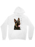Men's Hoodie Love Is Playful German Shepherd Dog Portrait
