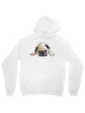 Men's Hoodie Adorable Sleeping Pug Dog On Snowy White Cozy Hoodie