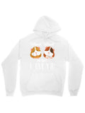 Men's Hoodie Fluffy Adorable Guinea Pigs With Playful Expressions On White Hoodie