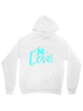Men's Hoodie Love With Light Blue Silhouette Featuring Horse And Rider