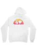 Men's Hoodie Sunset Gradient With Peace Sign And Heart Graphic Hoodie