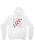 Men's Hoodie Love With Blue Playful Paw Prints Hoodie