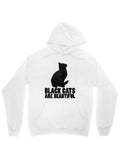 Men's Hoodie Black Cats Are Beautiful Sitting Silhouette With Text Message Cat
