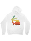 Men's Hoodie Vintage Striped Gradient Silhouette With White Heart Rabbit