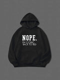 Women's Hoodie Nope Im Going Back To Bed Cozy Black Cotton Hoodie
