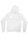 Men's Hoodie I Love Letters With Sitting Dog Under Soft Lighting Dobermanns