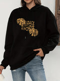 Women's Hoodie Embrace Kindness Yellow Daisy Flowers With Warm Garden Atmosphere Hoodie