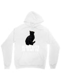 Men's Hoodie Black Cats Are Beautiful Sitting Graceful Shadow Among Minimalist Space Cat