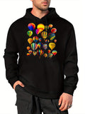 Men's Hoodie Colorful Patterned Balloons Floating In The Sky Balloon